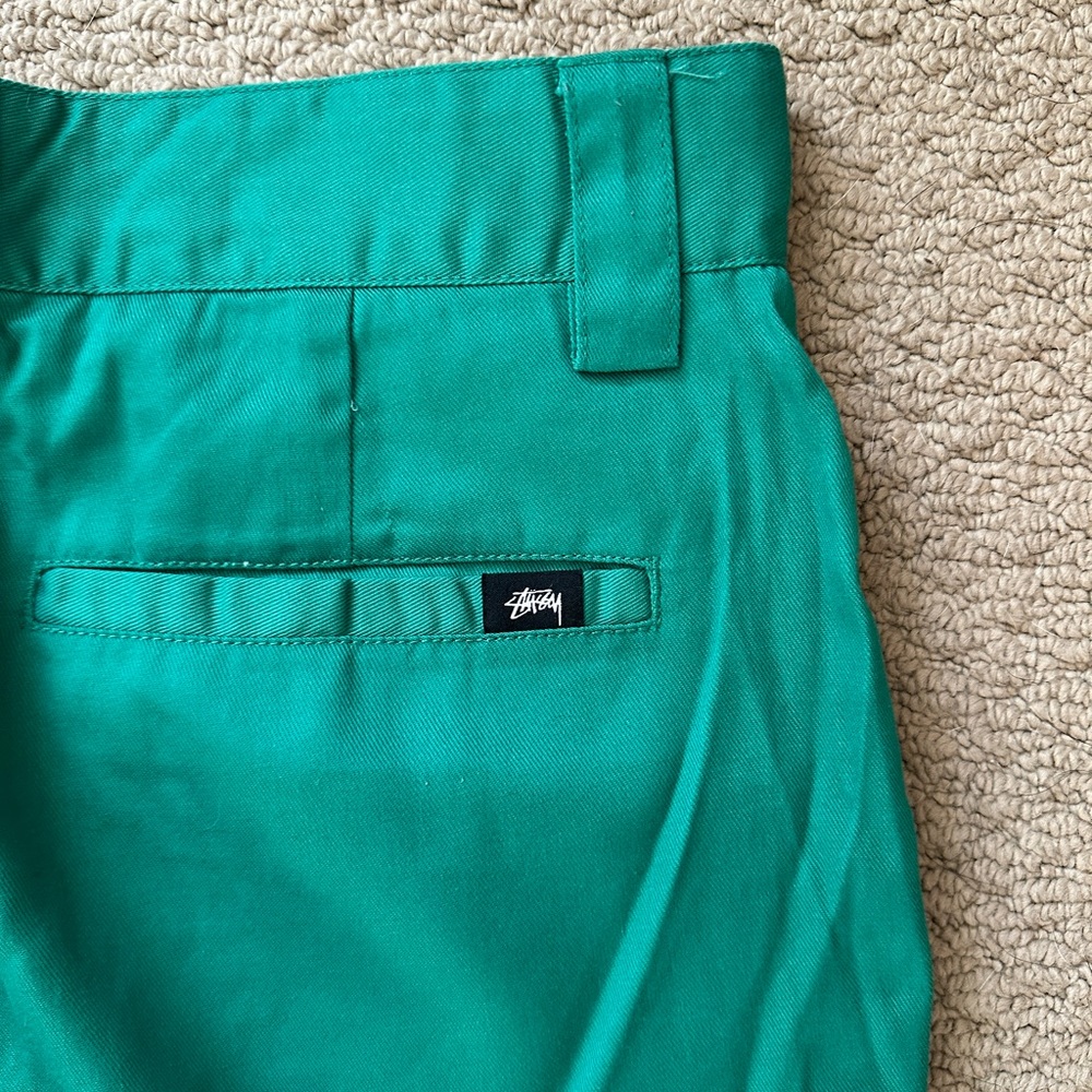 Stussy two toned green slacks